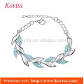 Femmes accessoires pour bijoux bracelets bracelets de chaîne en cristal bleu bracelet en or blanc en forme de bracelet